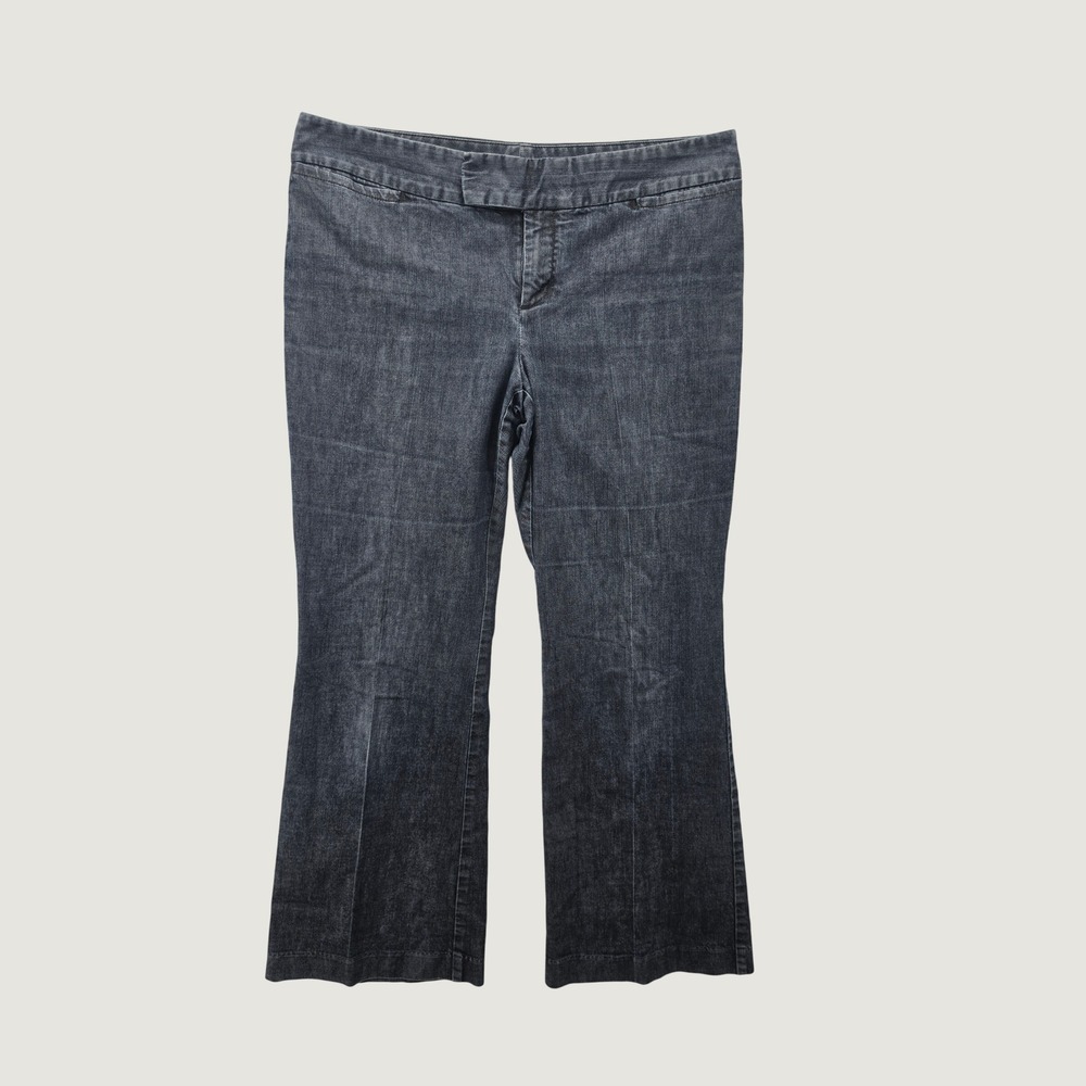Gap Hadley Flare Leg Jeans Dark Wash Trouser Style Denim Pants Womens 12A